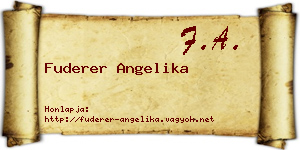 Fuderer Angelika névjegykártya